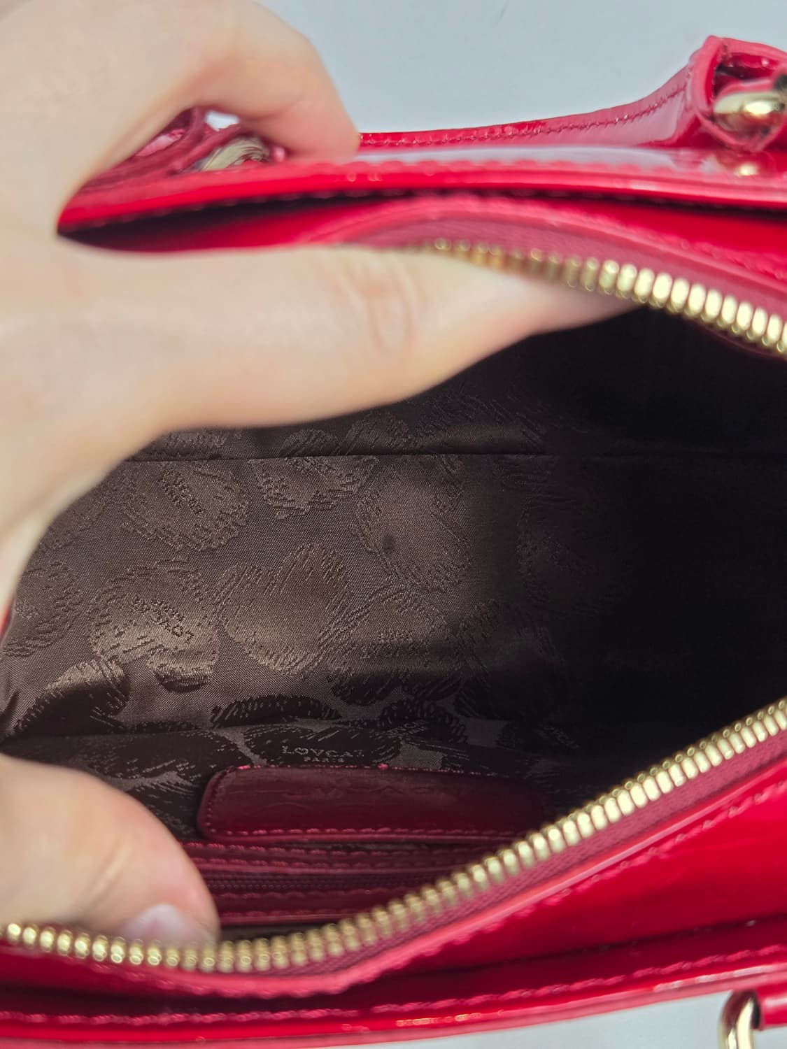 LOVCAT 러브캣 페이던트 애나멜 하트 리본 토트백 가방 정품 상품이미지10