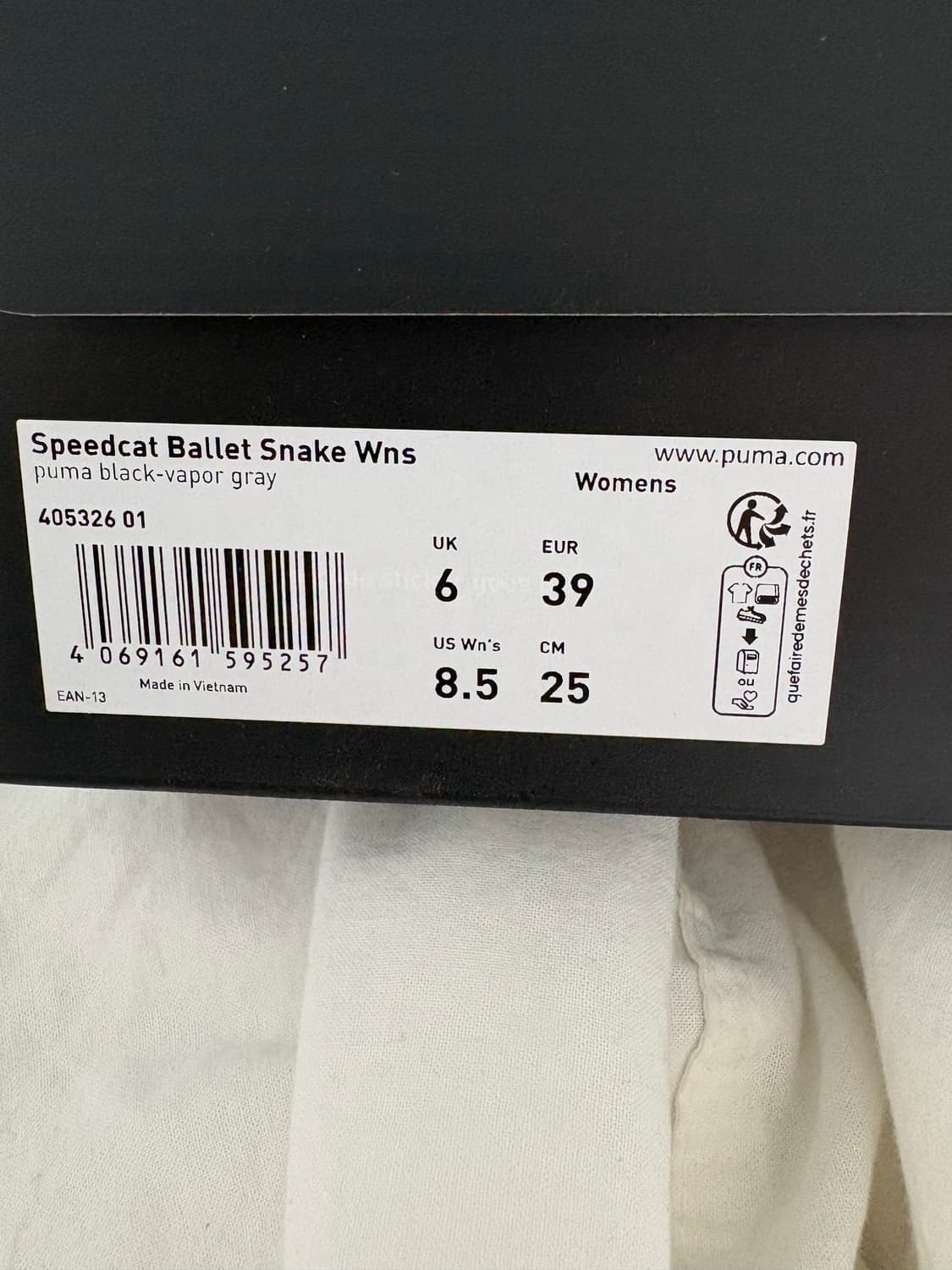 푸마 스피드캣 발렛 스네이크 블랙 베이퍼그레이 상품이미지2