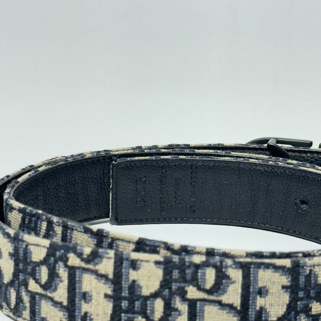 [S급/100] 디올 오블리크 자카드 CD 벨트 흑장 상품이미지2