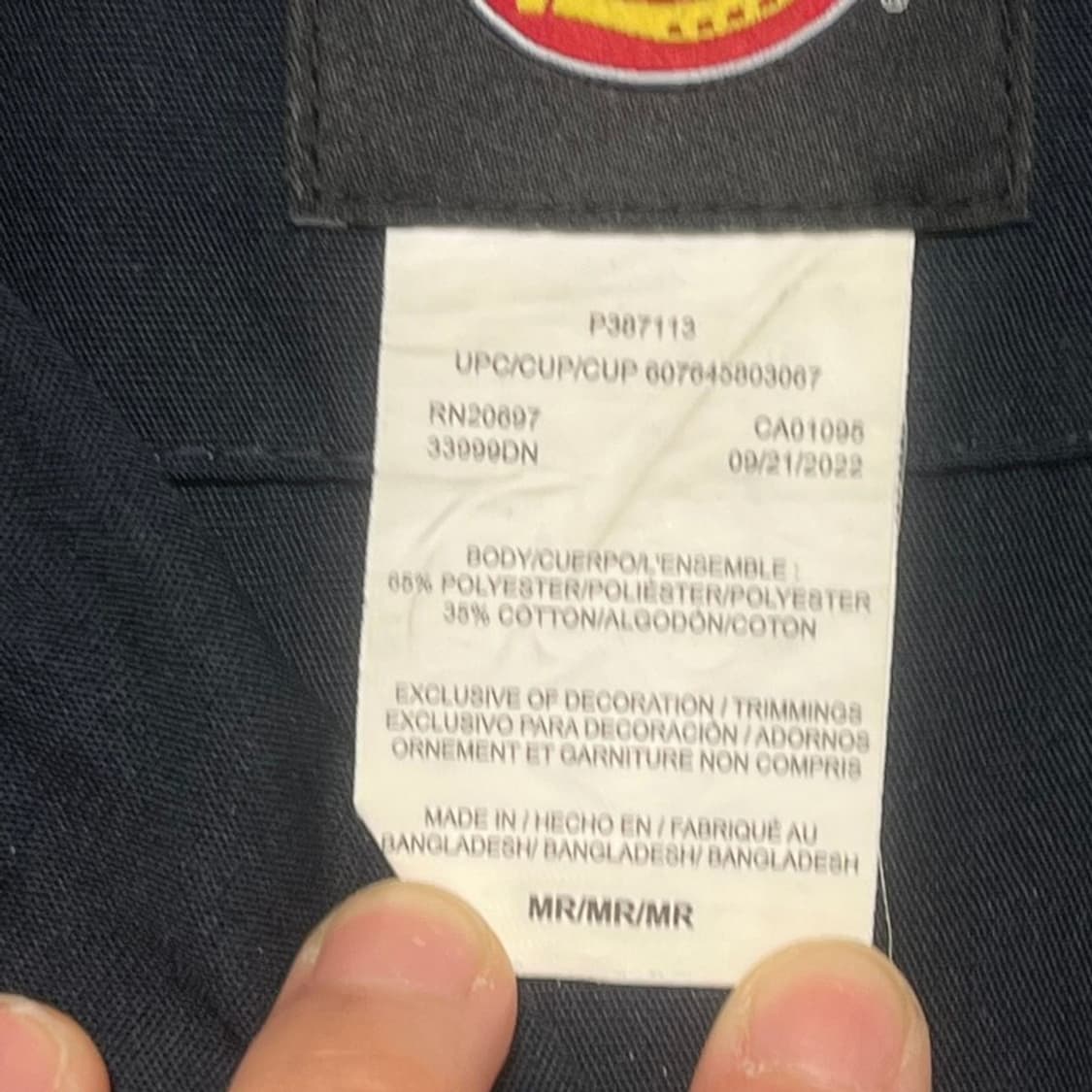 DICKIES 점프수트 네이비 MR 상품이미지6