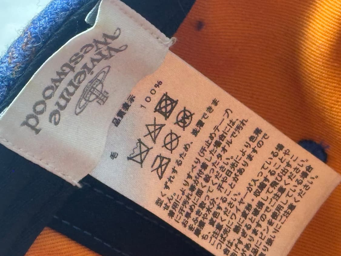 비비안 웨스트우드 트위드 라인 ORB 볼캡 상품이미지3