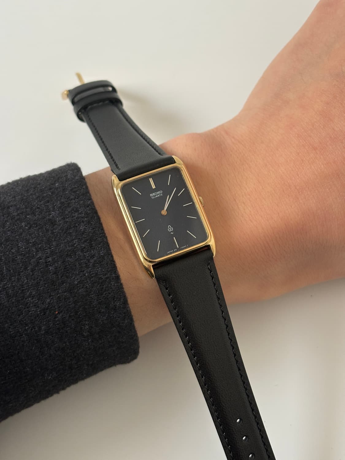 1970s Stripe Dark Navy Dial Tank Quartz 상품이미지8