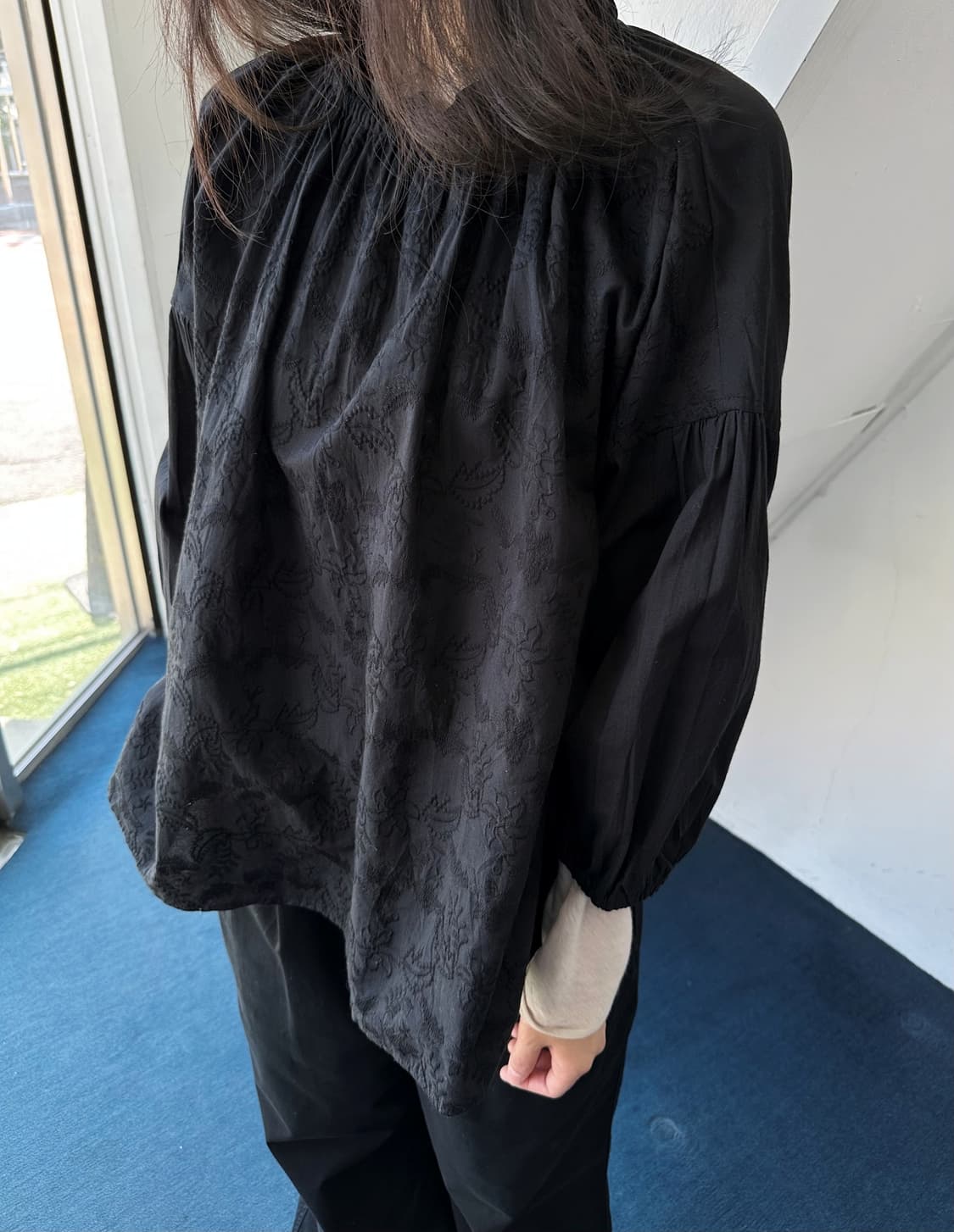 Wide silhouette High gauge cotton blouse 상품이미지8