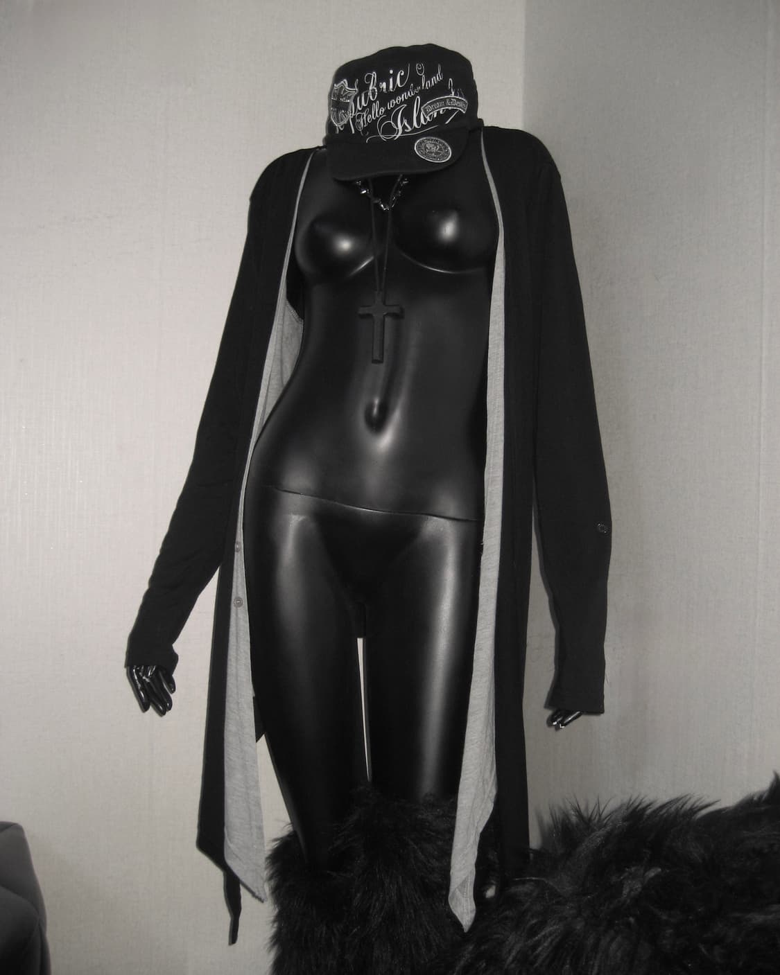 배색 롱 레이어드 가디건  상품이미지1