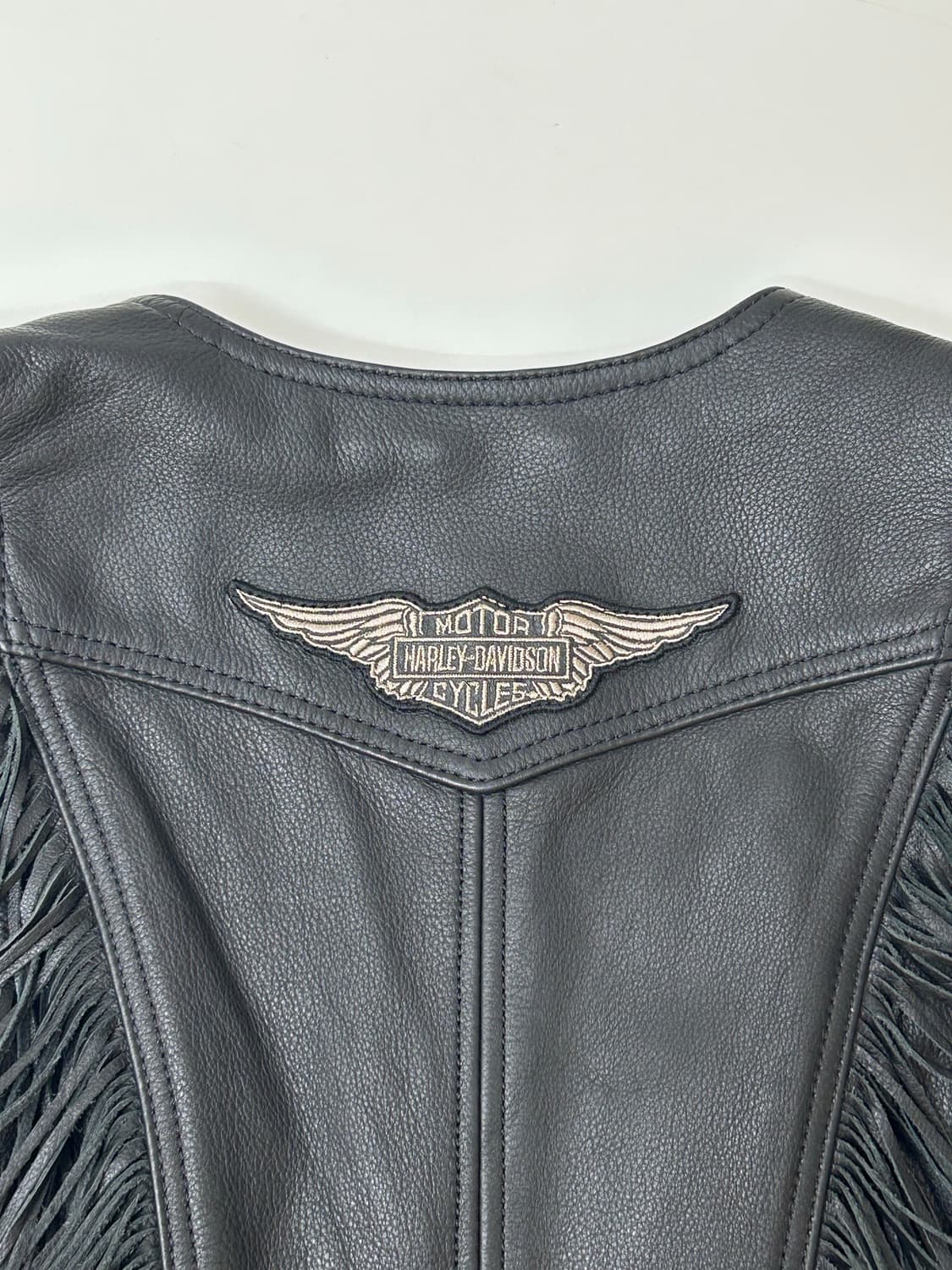 Harley Davidson 애비뉴 가죽 조끼 상품이미지8