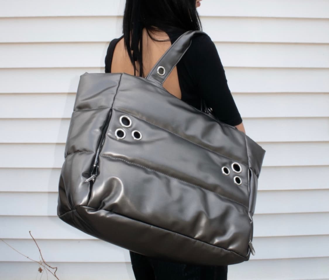 MY EYELET TRAVEL BAG gun 상품이미지3