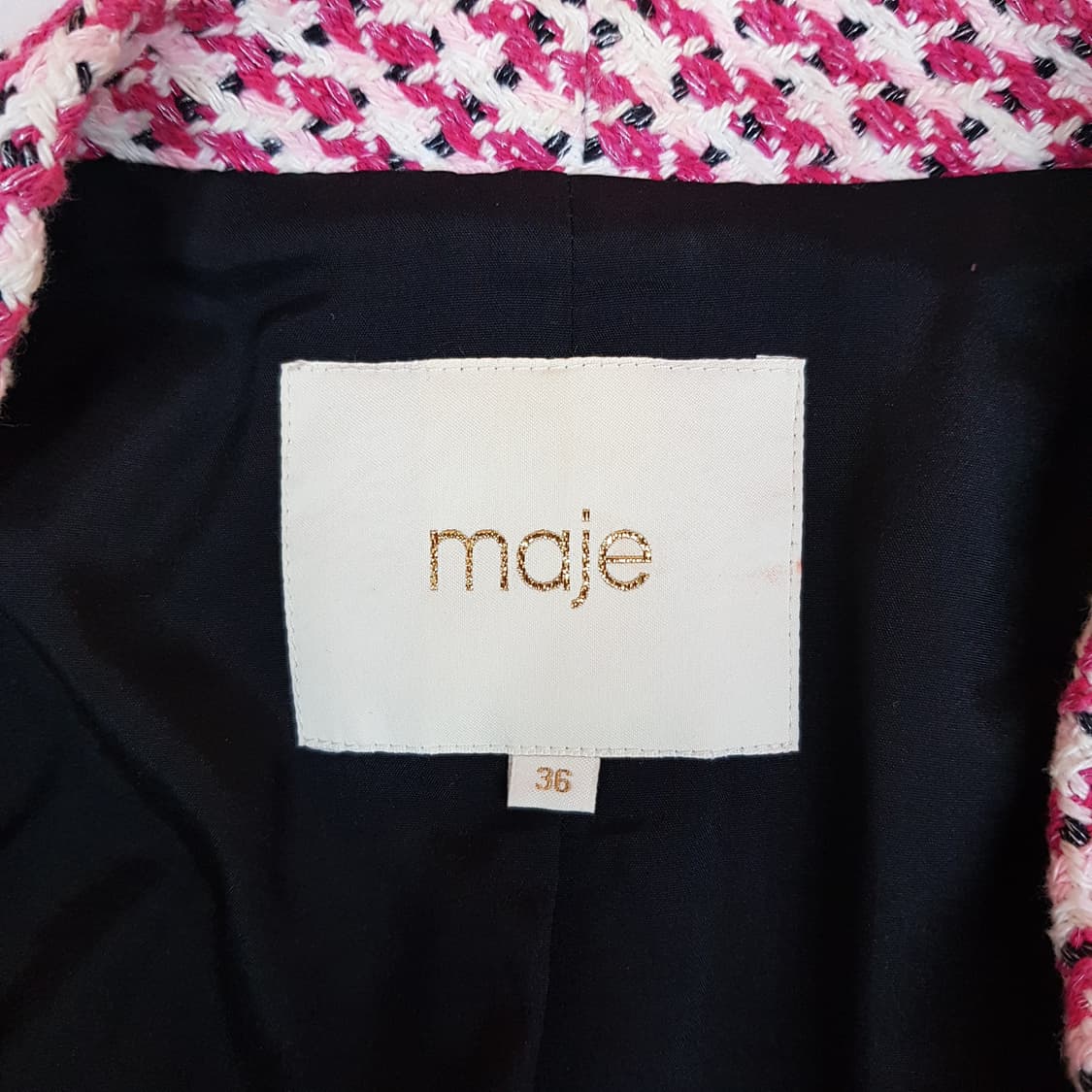 마쥬 MAJE 트위드 포켓 자켓 36사이즈 상품이미지7