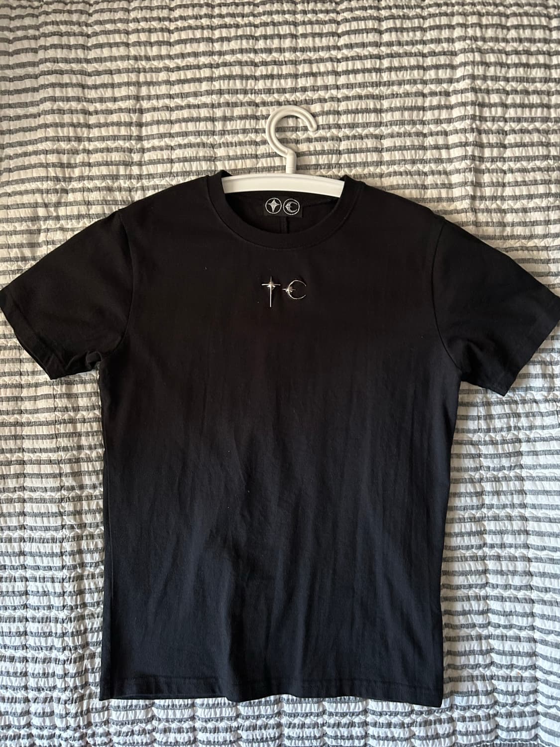 떠그클럽 티셔츠 슬림 블랙 (2사이즈) 상품이미지2