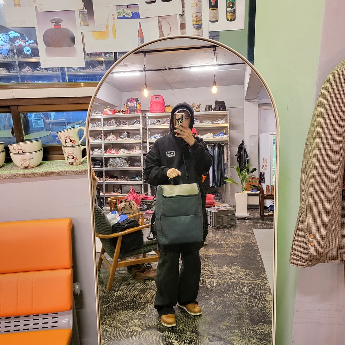 브루노 말리 레더 백팩 상품이미지2