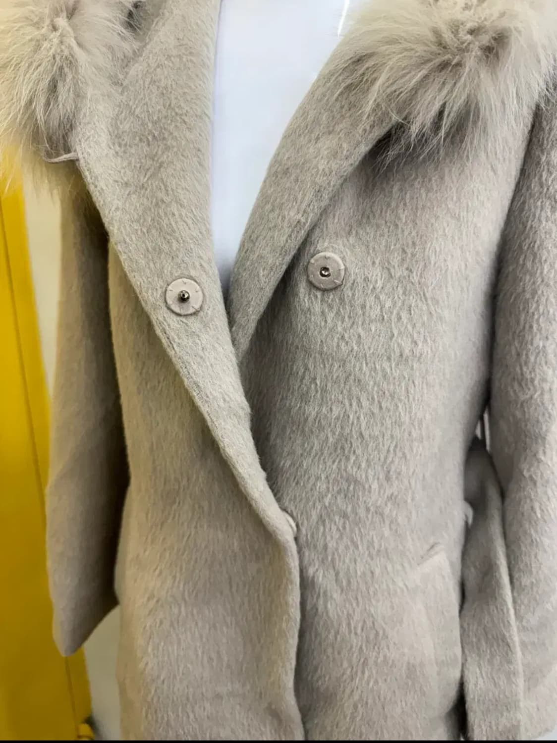 ISABEY 알파카 폭스퍼 후드코트 상품이미지5