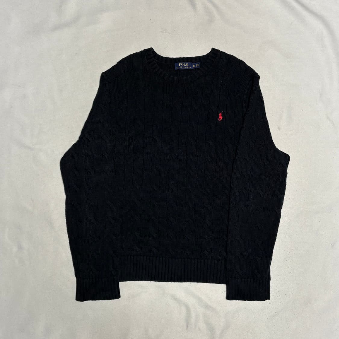 XL 폴로랄프로렌 블랙 케이블 코튼 니트 상품이미지2