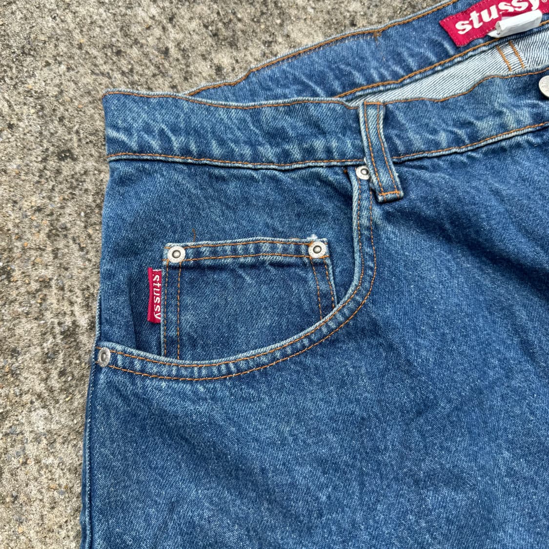 [38] 90s Stussy 스투시 데님 하프 버뮤다 팬츠 상품이미지5