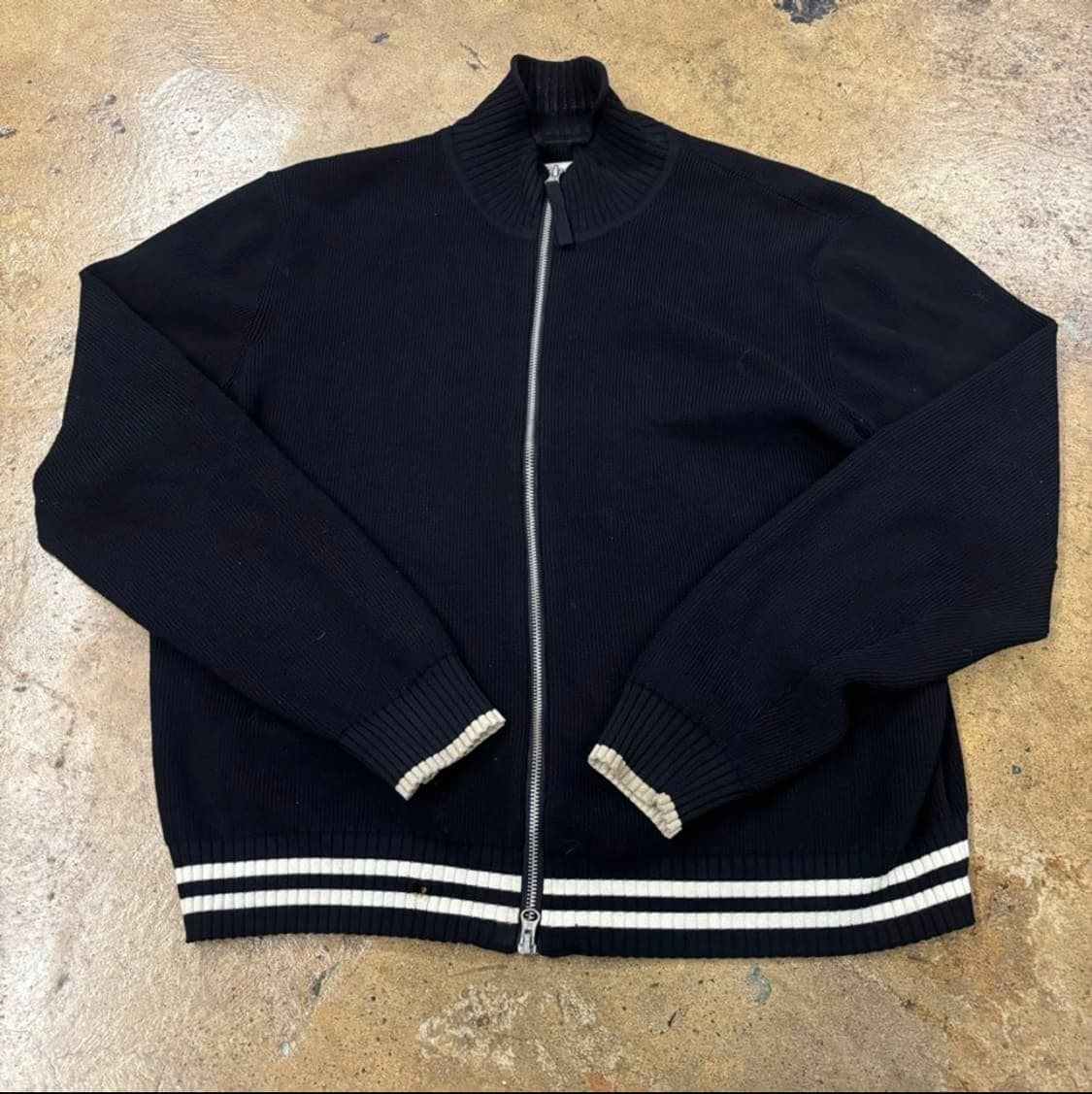 마뗑킴 니트 집업 가디건 블랙 L 상품이미지2