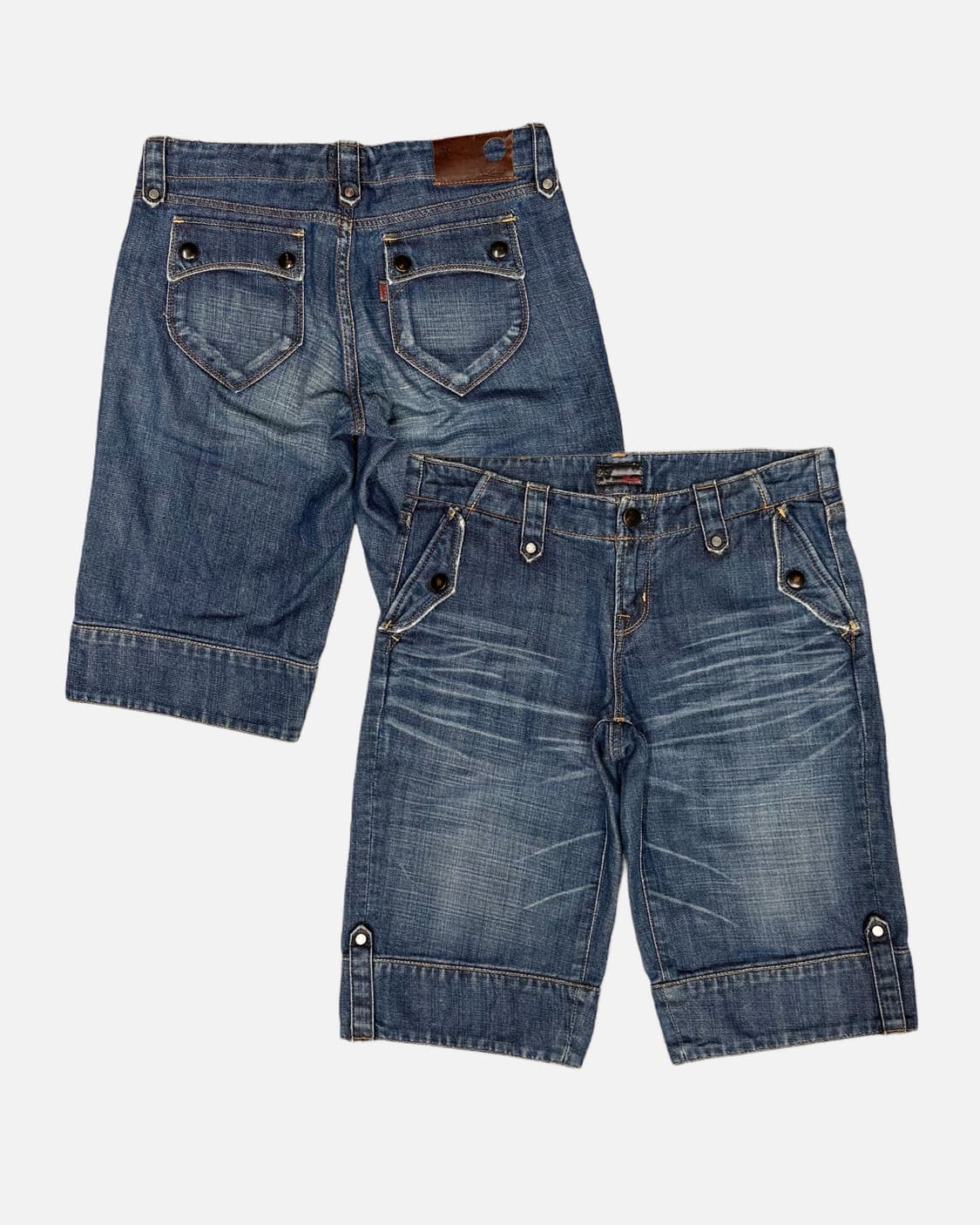 snap pocket denim shorts 상품이미지1