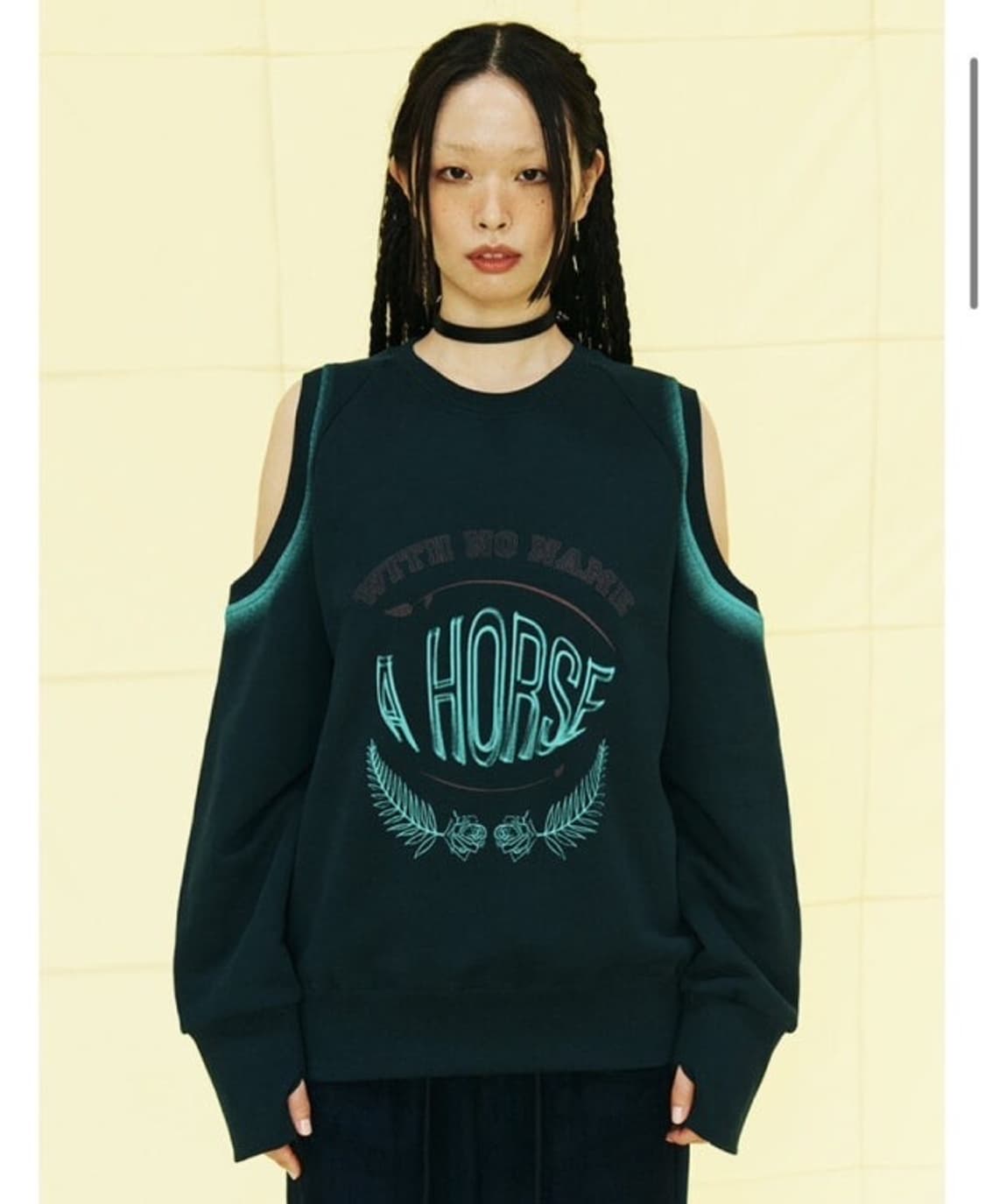 Kyo 쿄 어깨트임 맨투맨/실착2회/드라이크리닝완료 상품이미지1