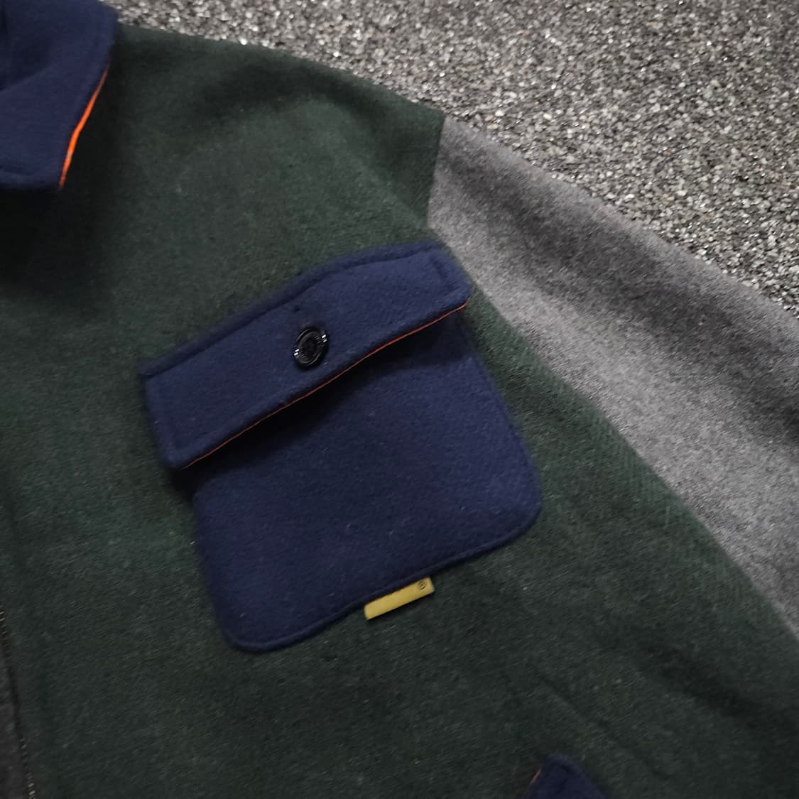 디스이즈네버댓 컬러블럭 울 집업 포켓 자켓  상품이미지3