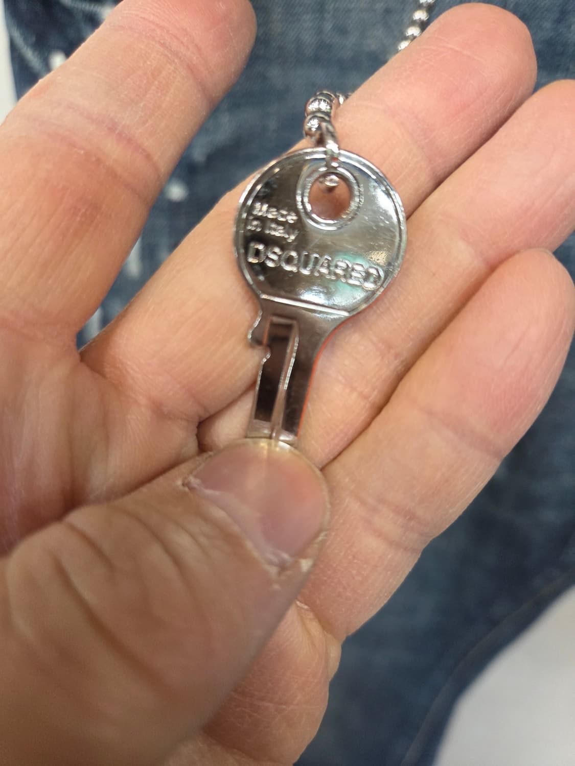 디스퀘어드 키링 페인팅 데님팬츠 54 대략 38~ 상품이미지5