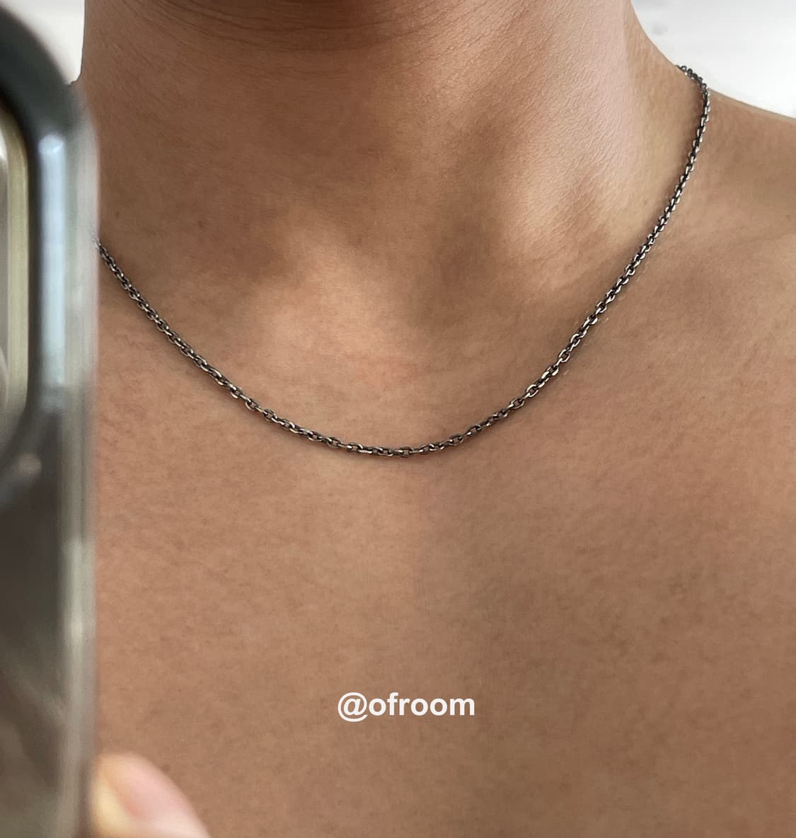 앤틱실버925 빈티지 노팬던트 훅 체인 목걸이 50cm 상품이미지2