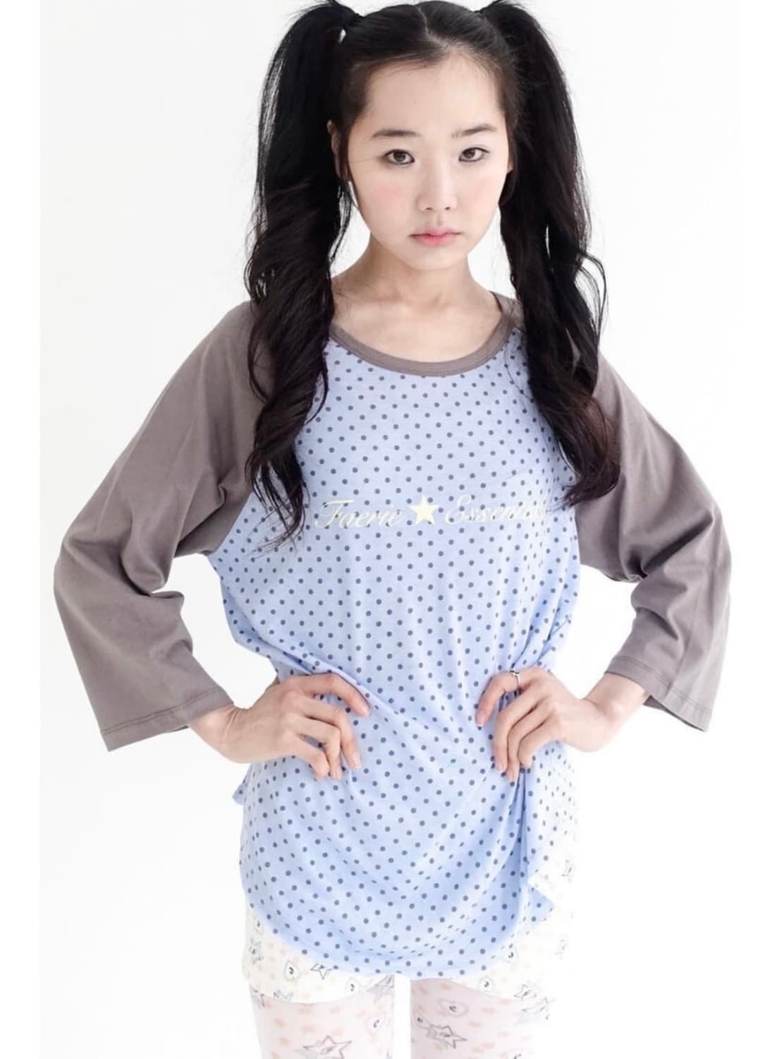샵페어리 도트 슬리브 탑 상품이미지1