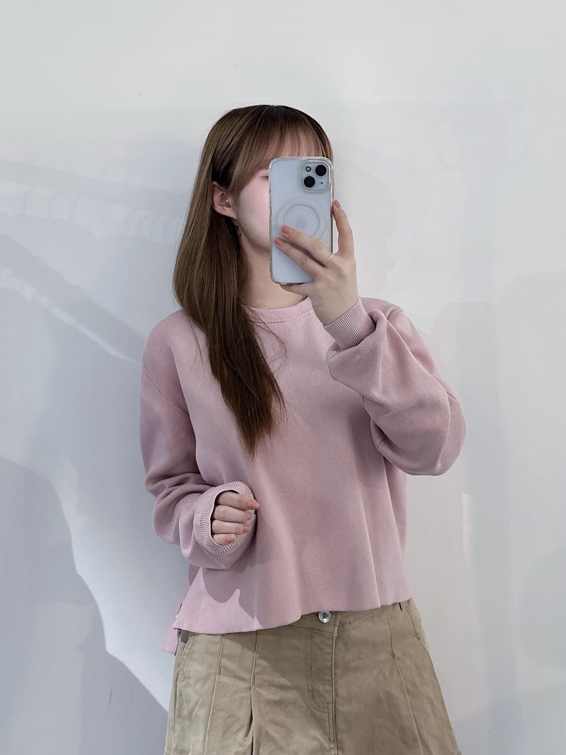 아크네스튜디오 뮤트핑크 사이드지퍼 니트 상품이미지2