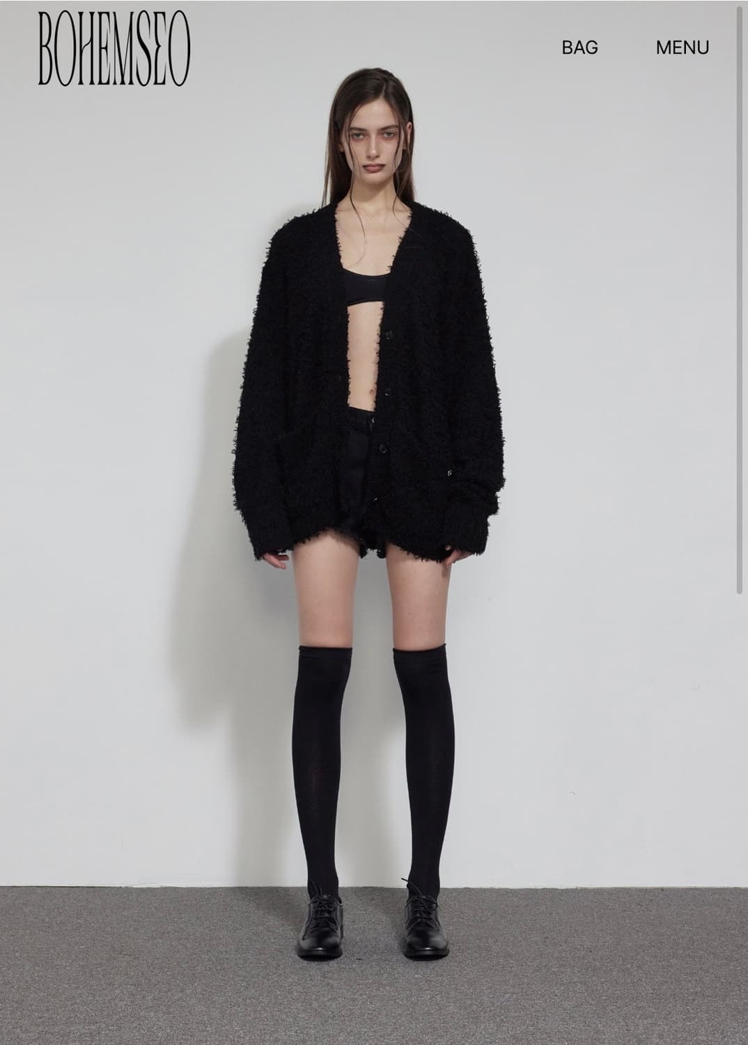 HAIRY OVERFIT CARDIGAN 보헤미안서울 헤어리 가디건 상품이미지1