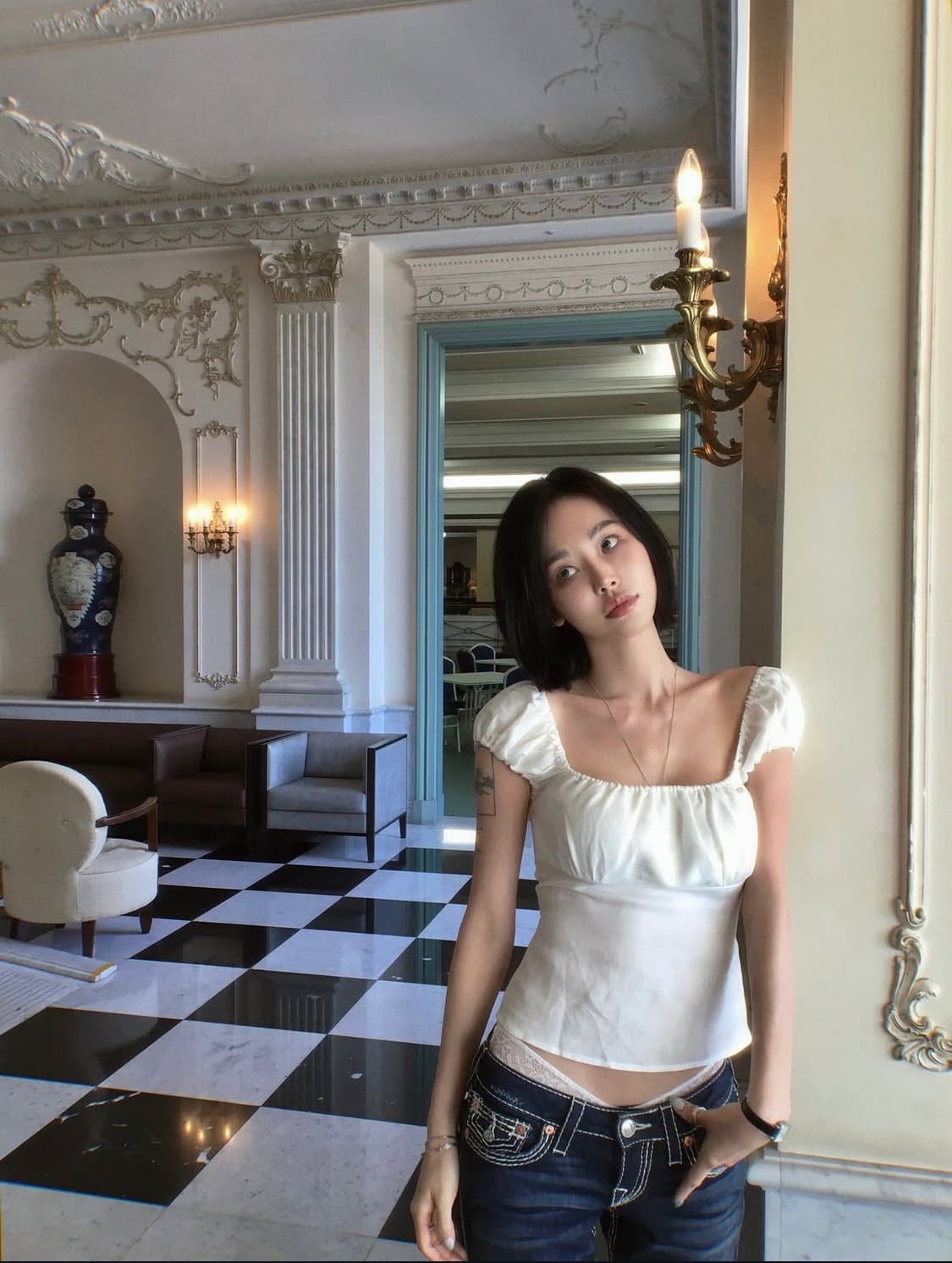 Pale Jade Square Neck Puff BL - Basic 상품이미지8