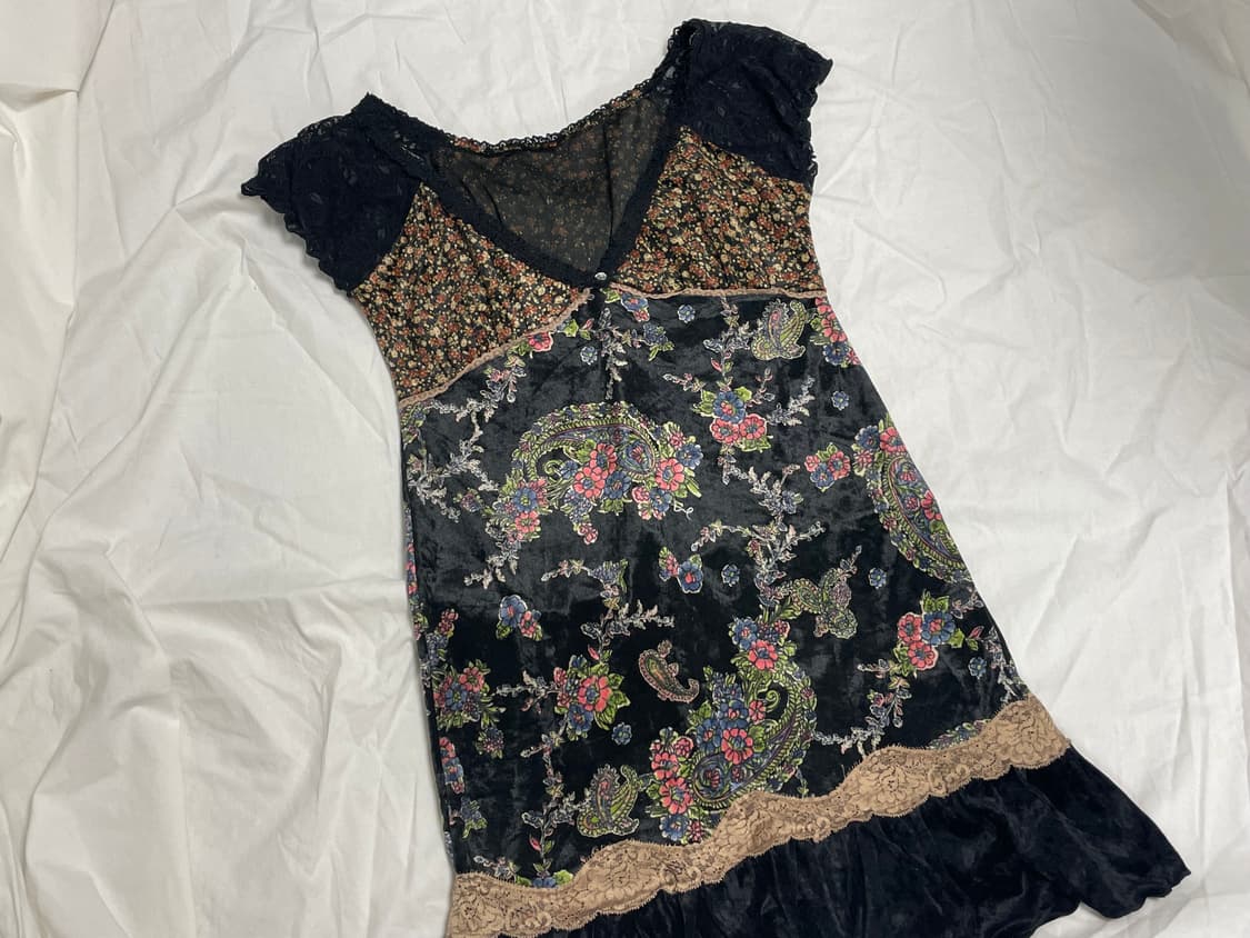 vintage velvet dress 상품이미지8