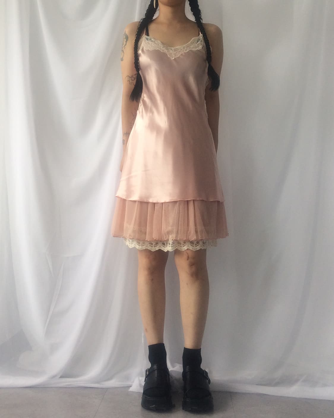 Lace trimming slip sleeveless 상품이미지7