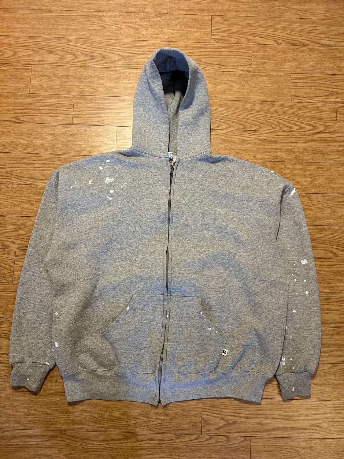 90s 러셀 빈티지 후드집업 그레이 XXL 상품이미지2