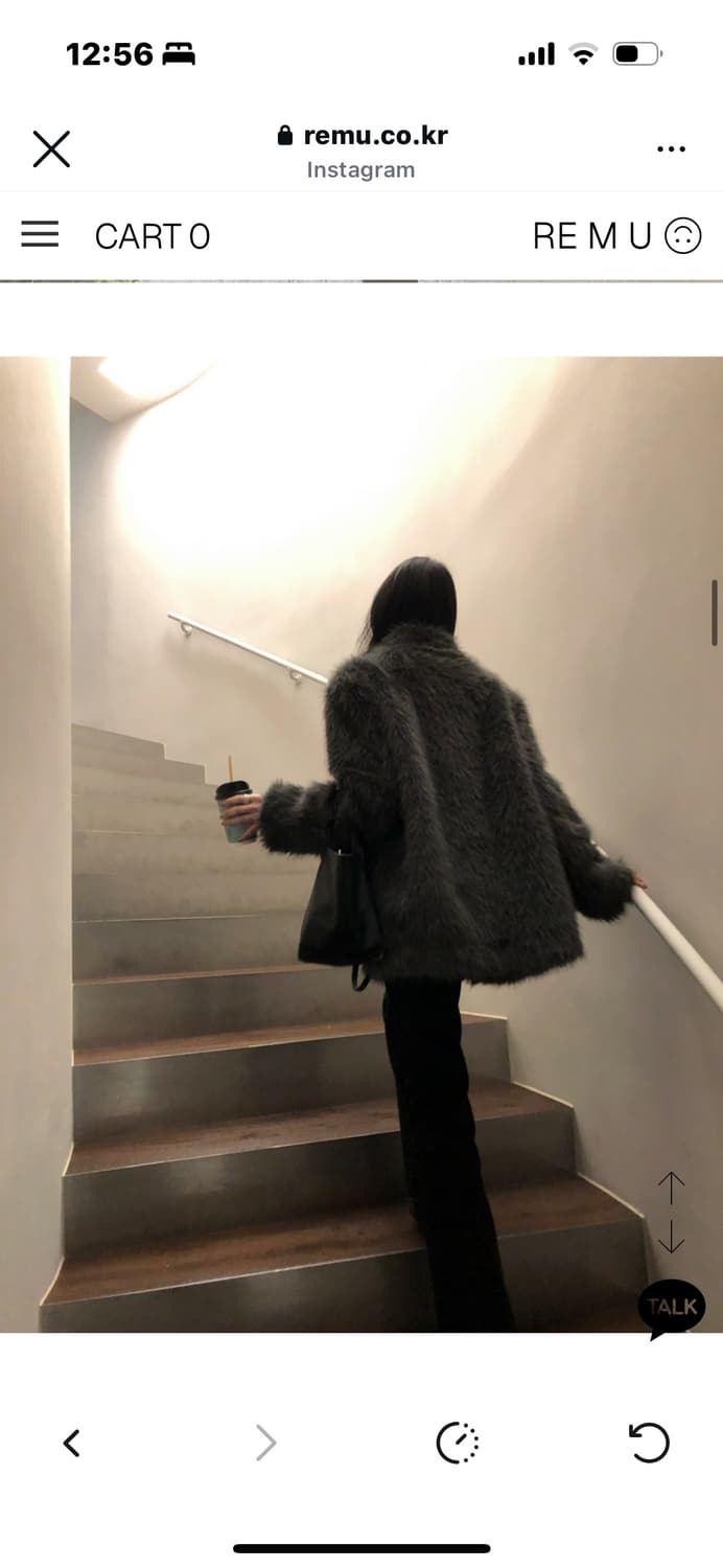 언더스탠딩 퍼자켓 차콜 1회착용 상품이미지4