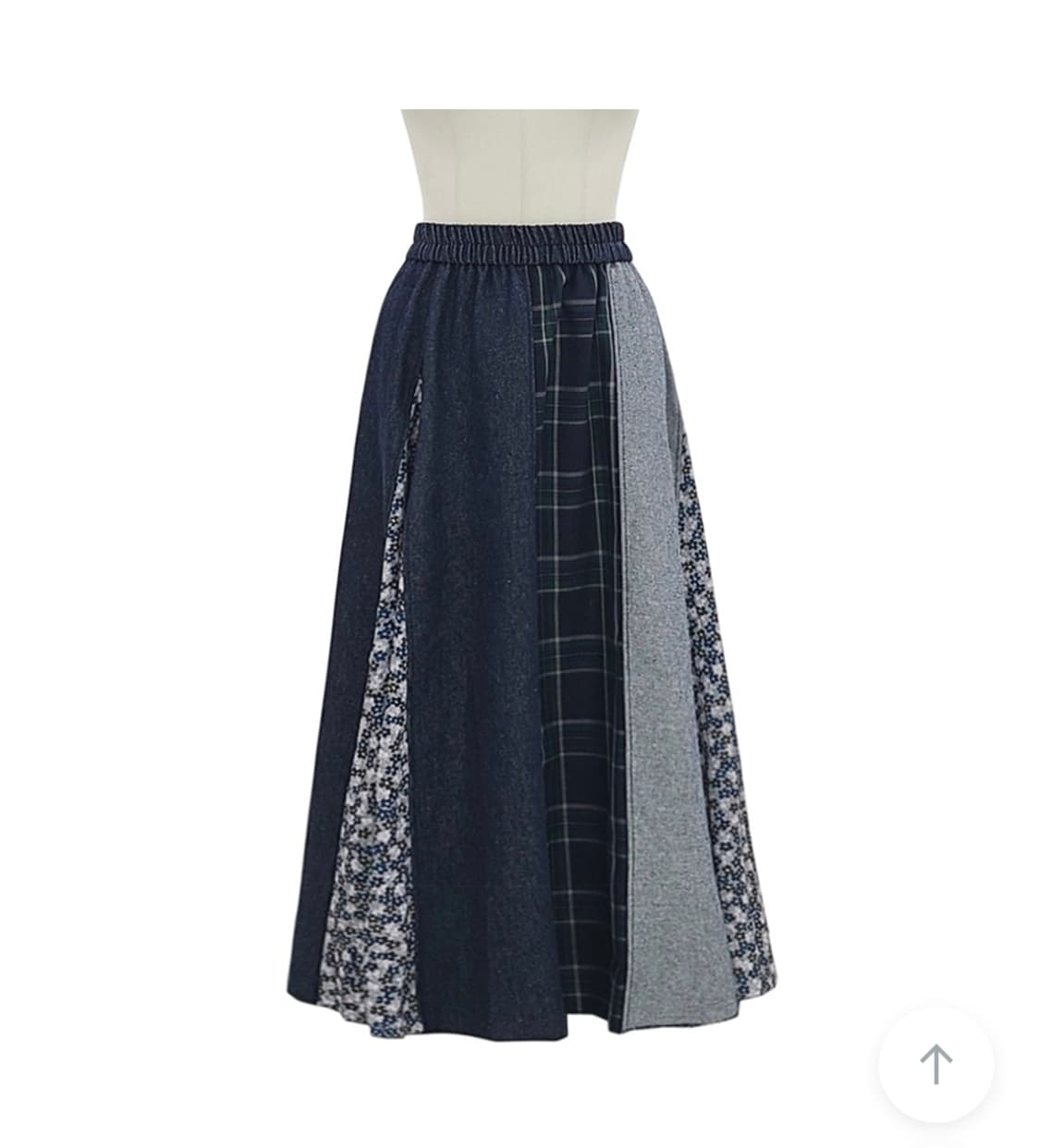 꽃 패치 자수 롱 스커트 새 것 상품이미지4