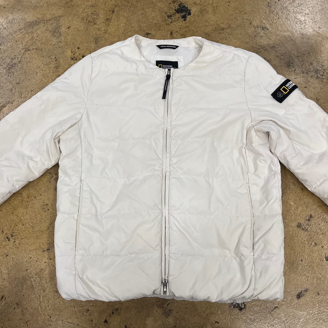 [정품/S] 내셔널지오그래픽 아이보리 패딩 점퍼 b16 상품이미지3