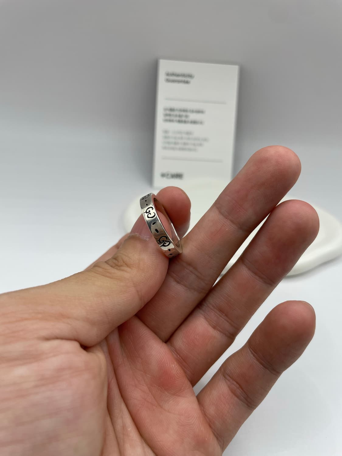 구찌 고스트링 반지 15호 4mm 세척완료 상품이미지5