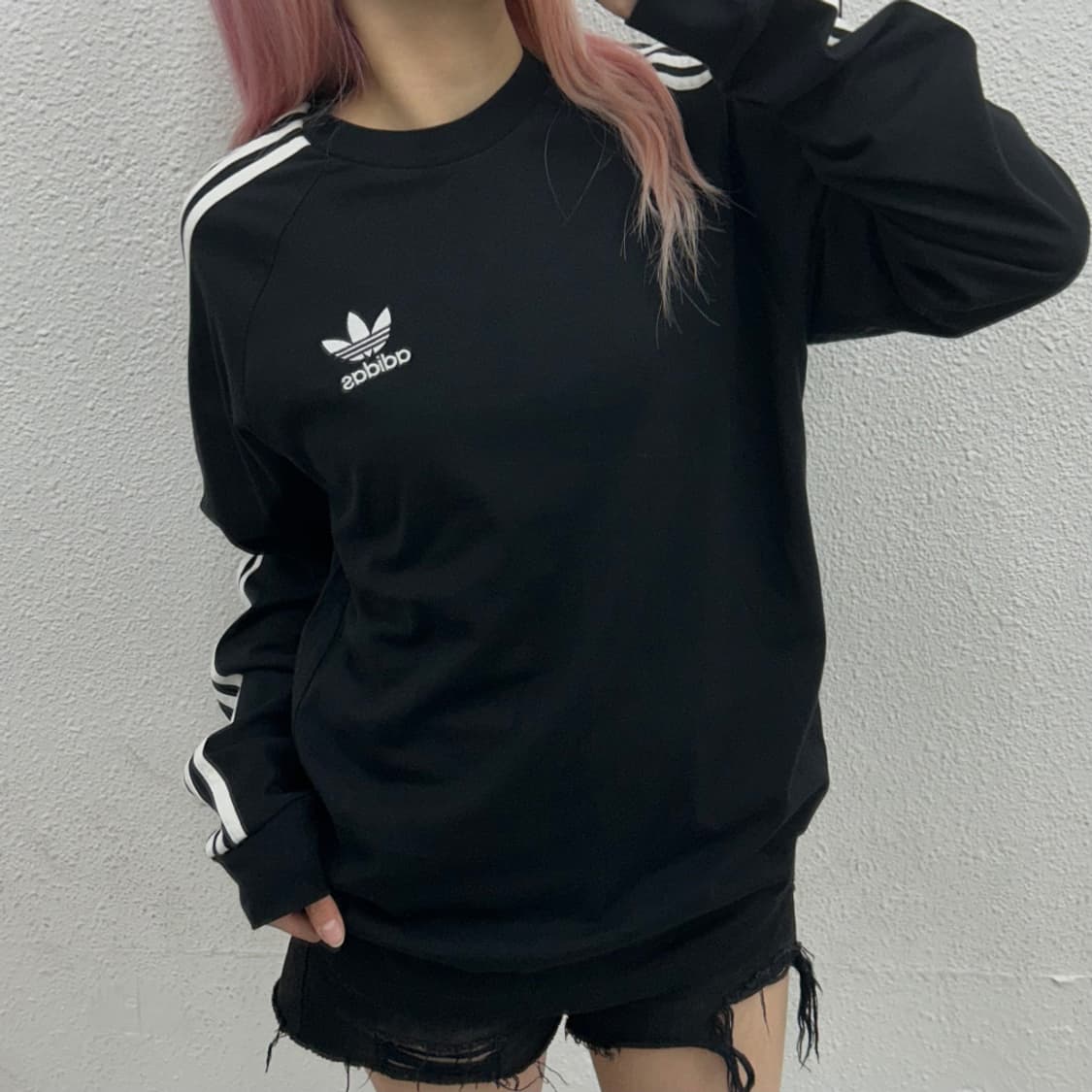 아디다스 화이트라인 블랙 롱슬리브 XL 상품이미지2