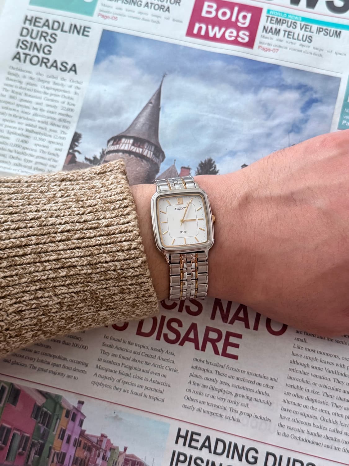 Seiko 세이코 SPRIT 콤비 스퀘어 쿼츠 상품이미지5