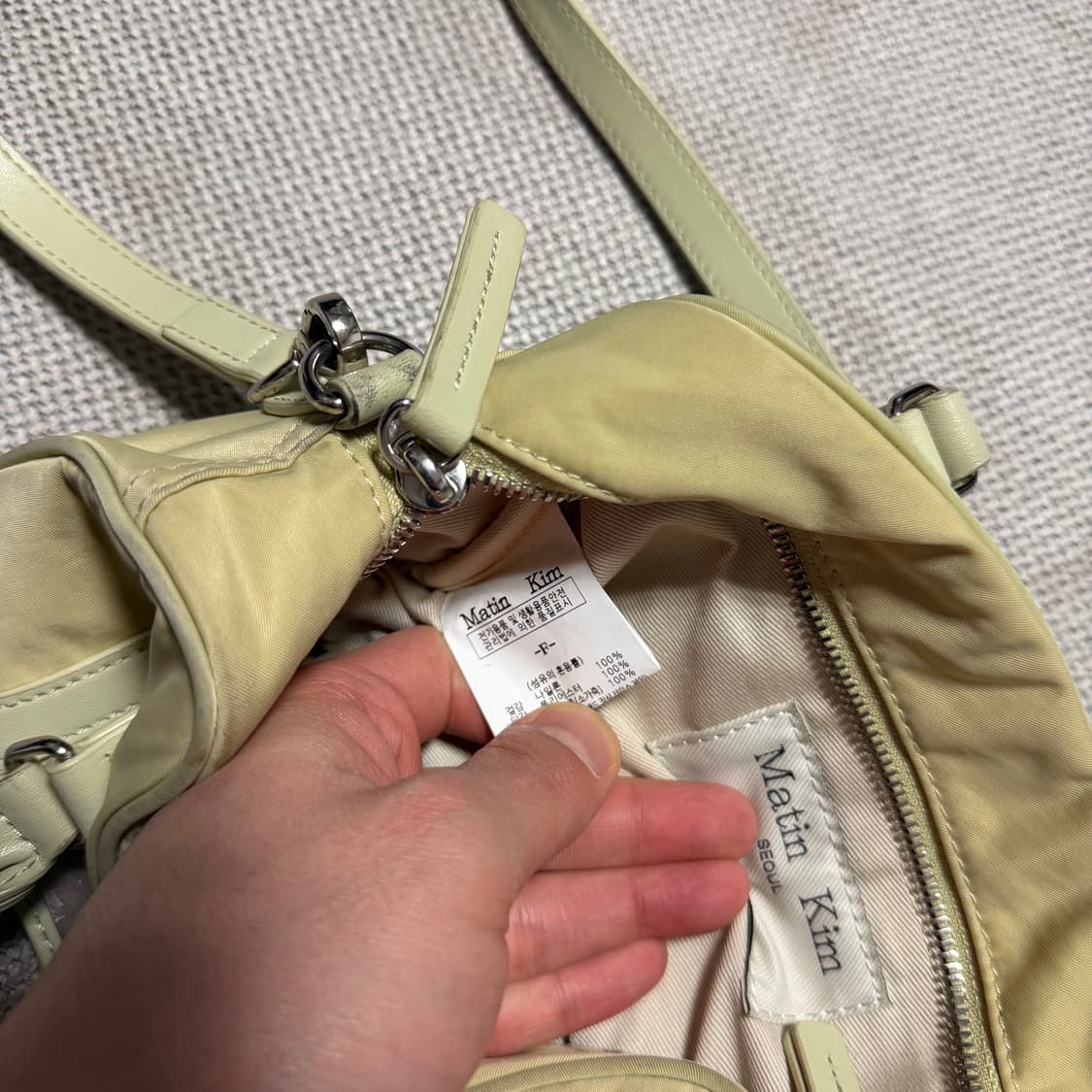 마땡킴 베이비 스포티 토트백 베이지 상품이미지4