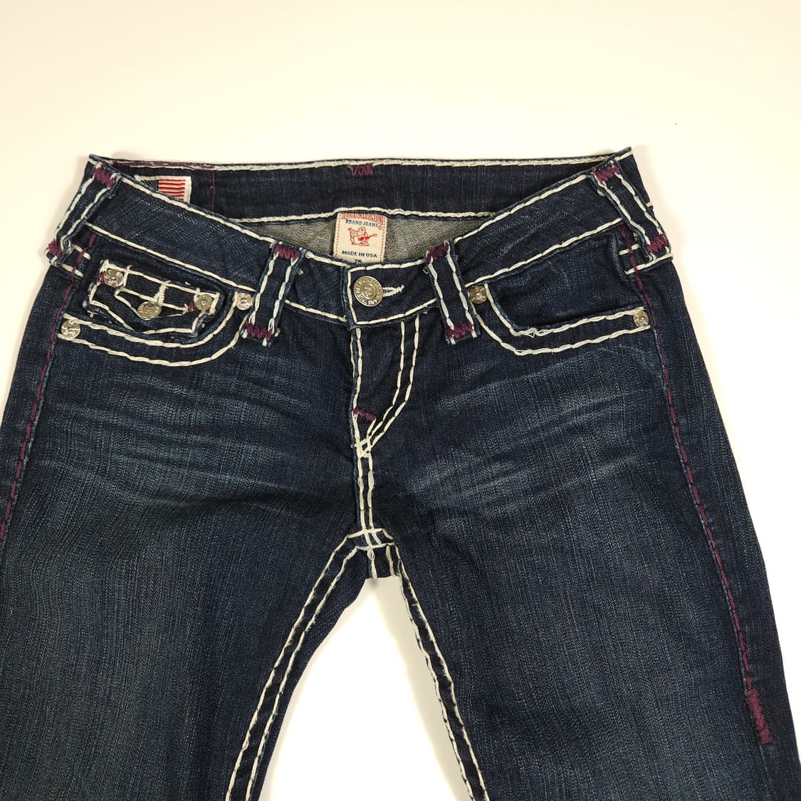 트루릴리전 로우라이즈 세미 부츠컷 데님팬츠  상품이미지2