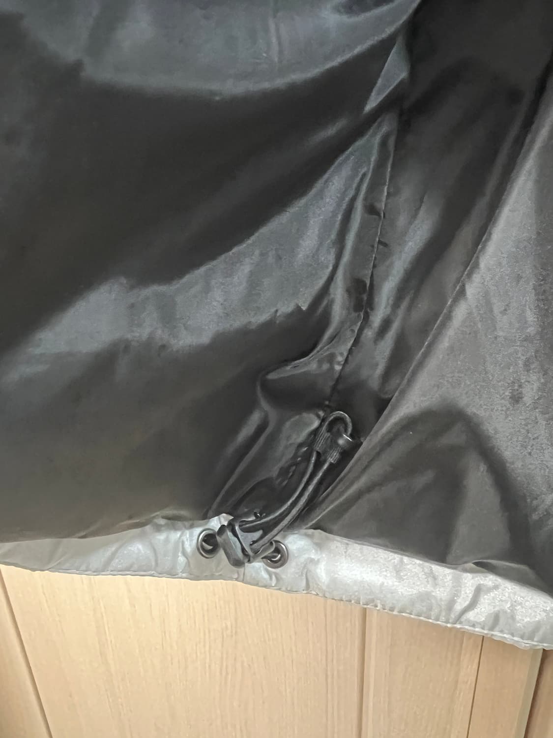 [XL] 네스티킥 라인 후디 패딩 실버 상품이미지6