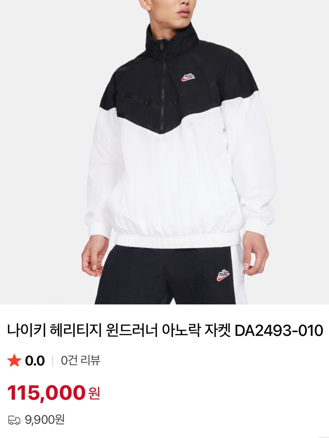 [2XL]나이키 우븐 아노락/블랙화이트 상품이미지2