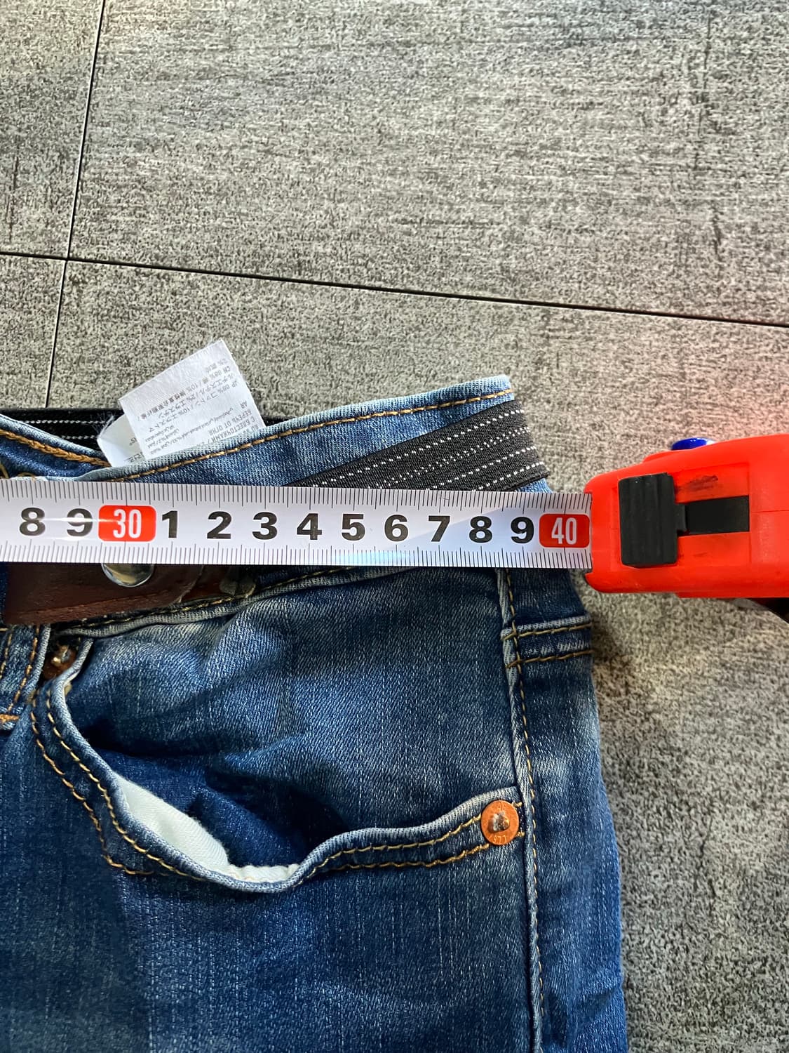 Americaneagle 핀터깔y2k 보헤미안긱시크 벨트디테일 데님팬츠 상품이미지3