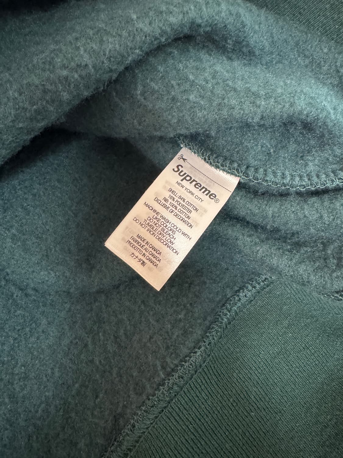 22년 FW 슈프림 박스 로고 맨투맨 다크 파인 XL팝니다. 상품이미지3