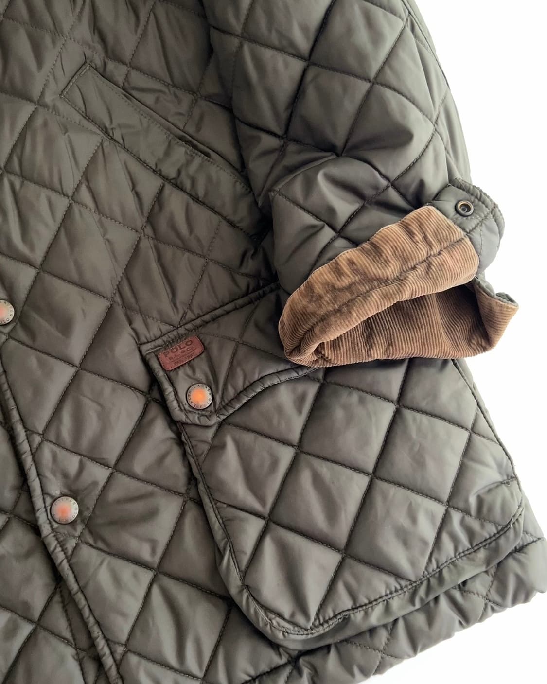 폴로 랄프로렌 코듀로이 카라 퀼팅 자켓 M 100-105 상품이미지4