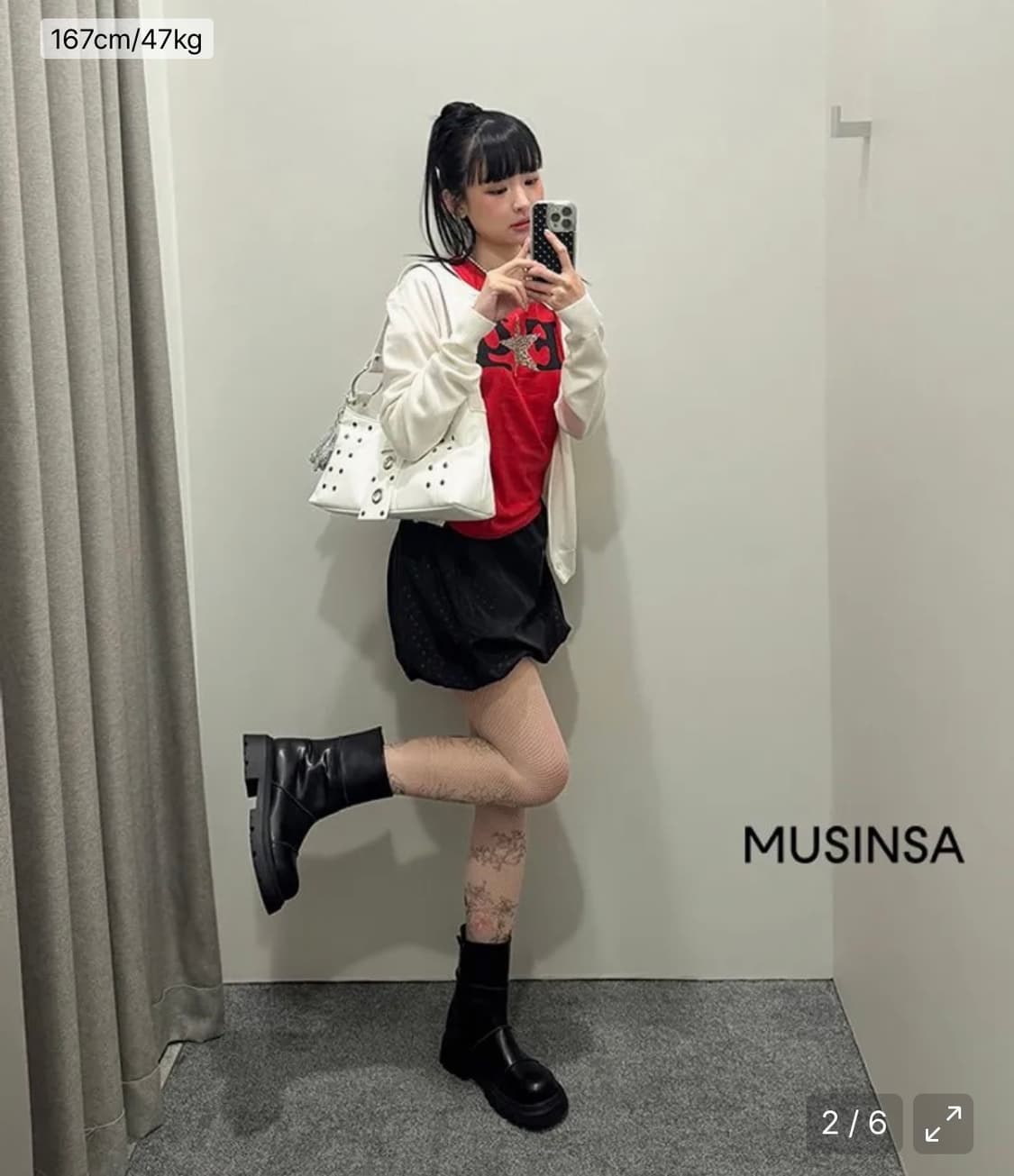 팬시클럽 도트 벌룬 미니 스커트 상품이미지2