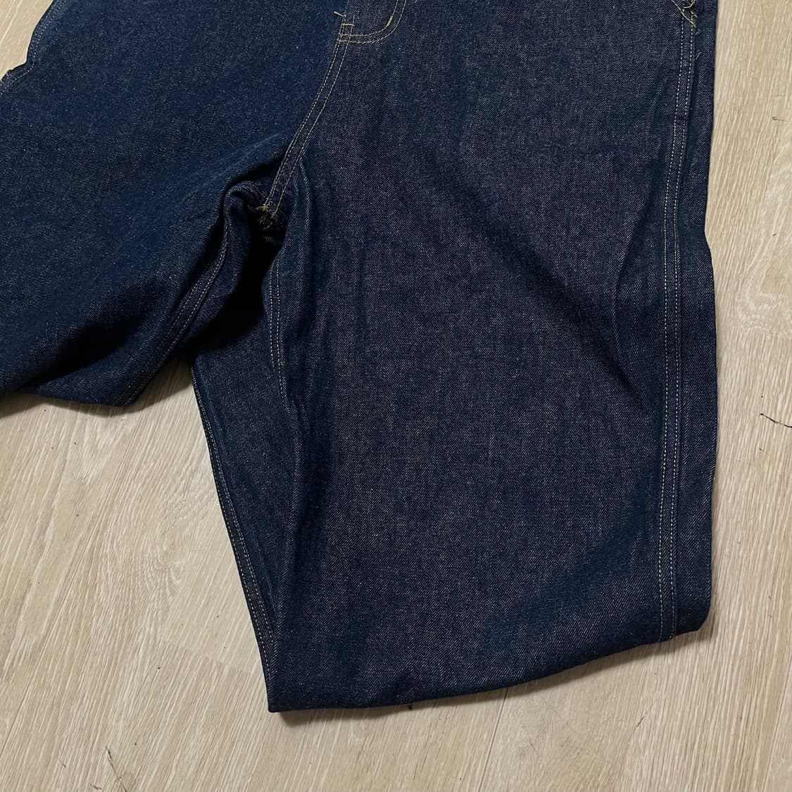 스몰버드 워크웨어 오버롤 생지 데님 멜빵바지 [진청] M 상품이미지3