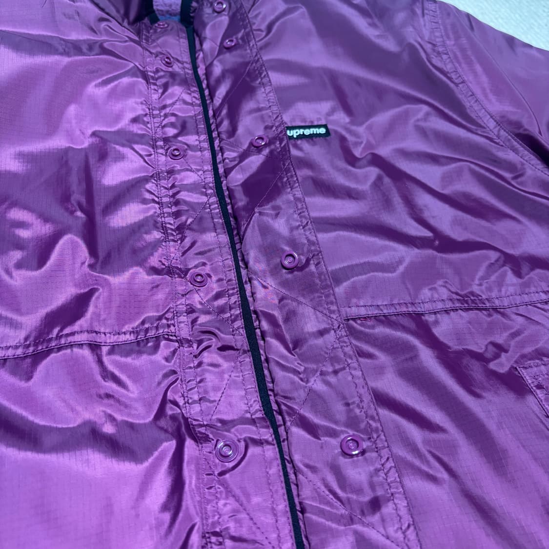 Supreme 슈프림 20fw 리버시블 컬러블럭 플리스 자켓 퍼플 L 상품이미지9