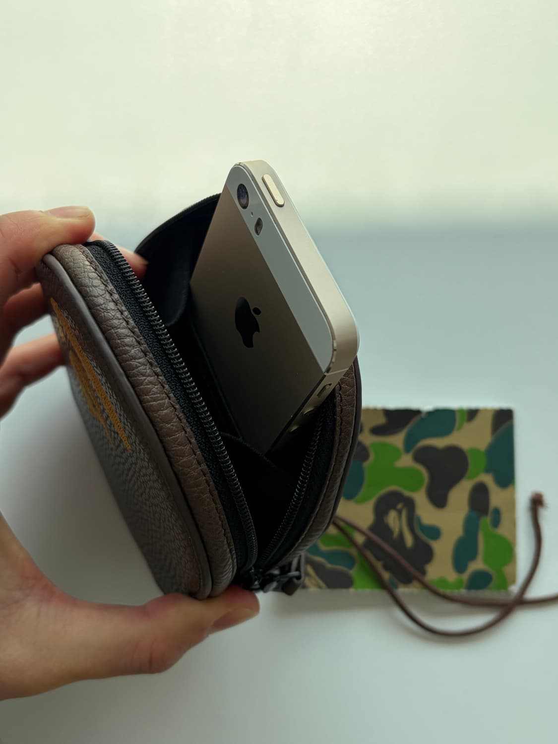  BAPE 베이프 에이프 헤드 코인 케이스 브라운  상품이미지6