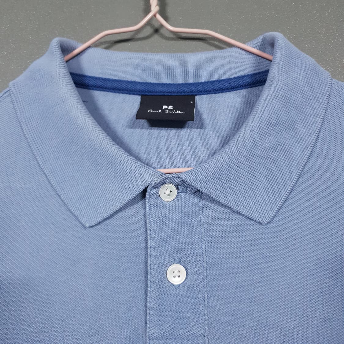 L) 폴스미스 신형 23ss 피케 지브라 폴로 셔츠 반팔 카라티 스카이 상품이미지5