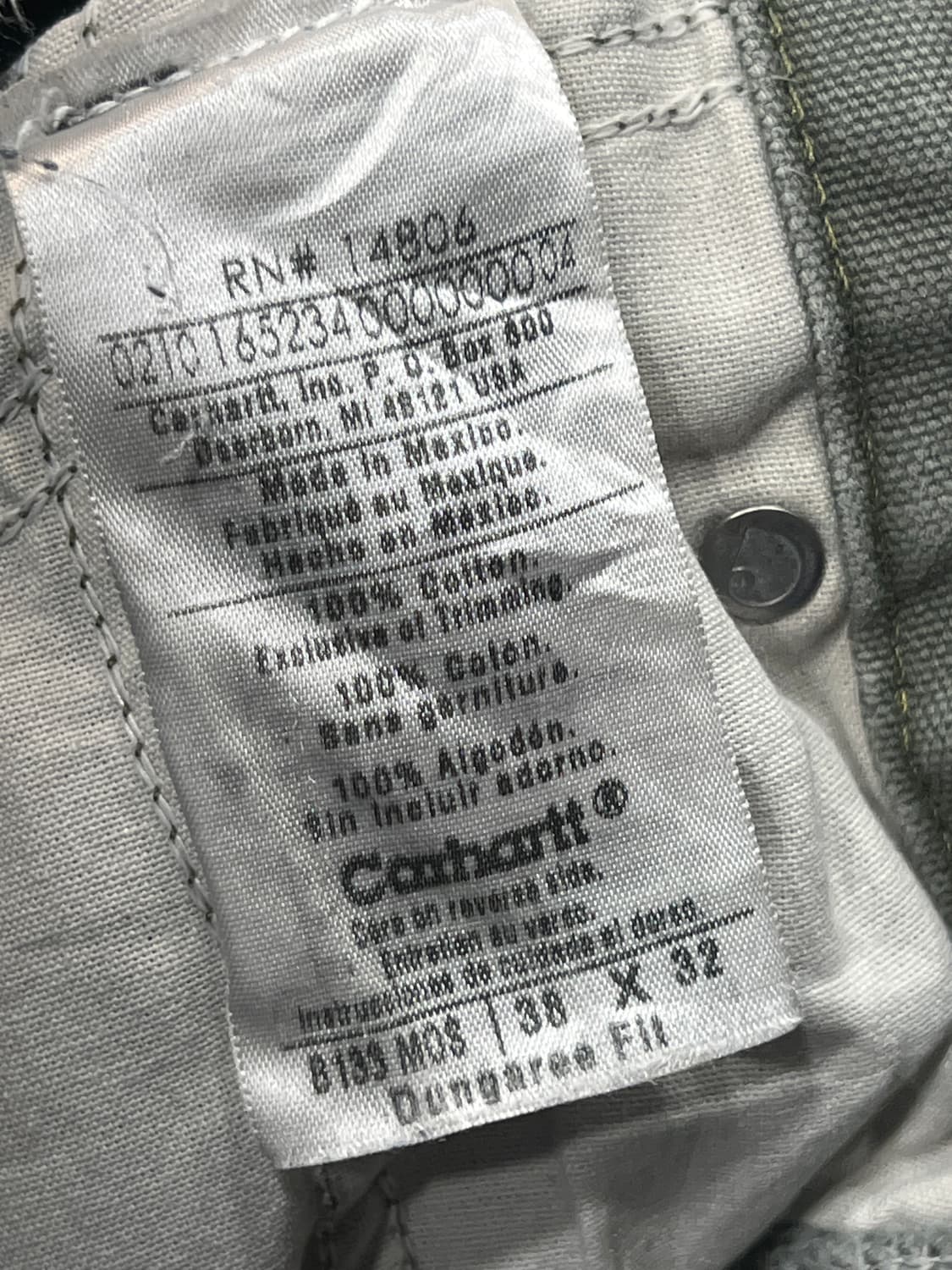 칼하트 더블니 모스그린 덩가리핏 상품이미지7