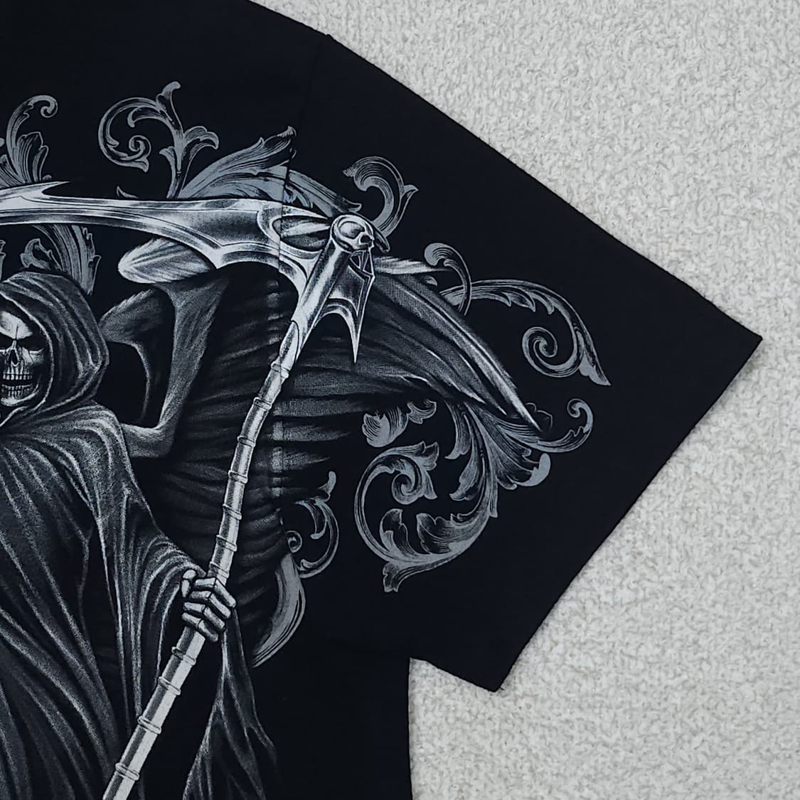 (S)락이글 여름 반팔 티셔츠 Y2K 해골 펑크 락 빈티지 상품이미지4