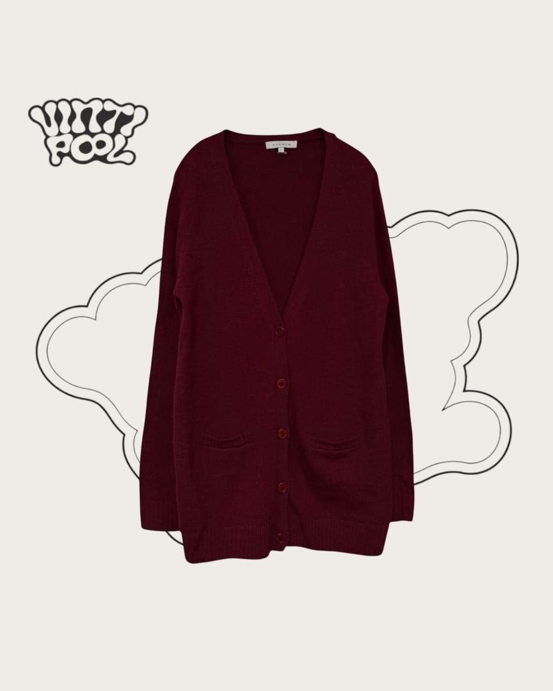 sandro 산드로 램스울100% 브이넥 롱 가디건 2사이즈(w) 상품이미지1